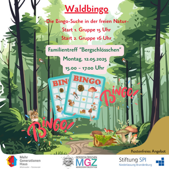 Waldbingo mit dem Familientreff am 12.05.25